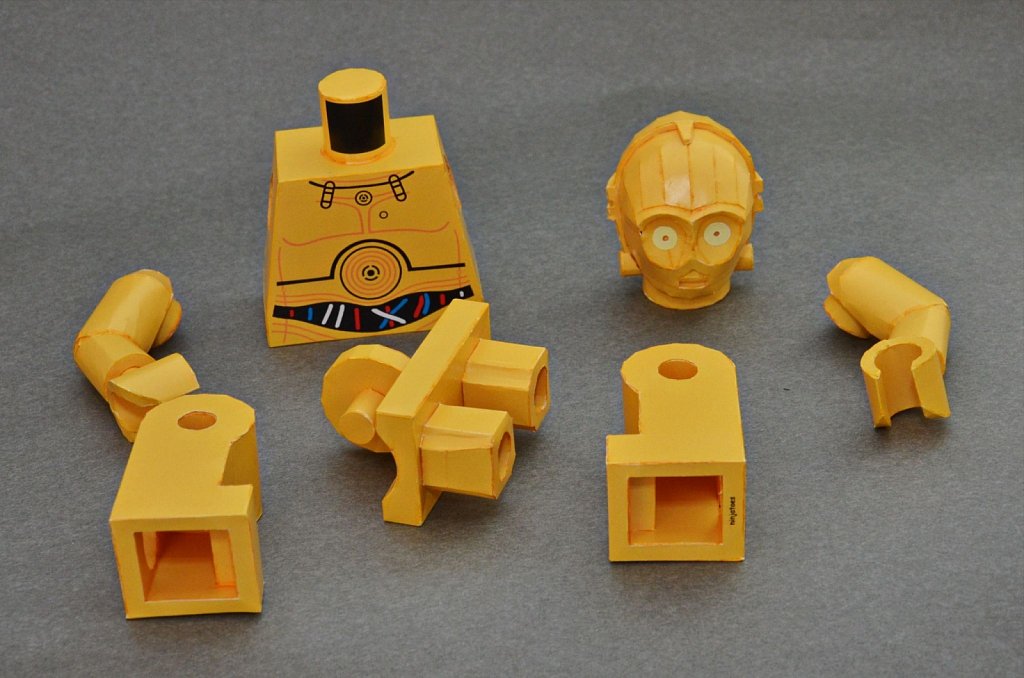 LEGO C-3PO (disassembled)